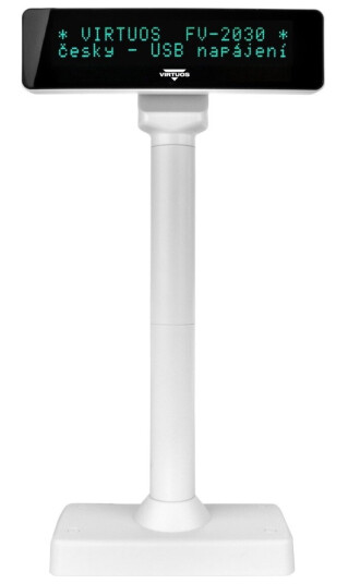 Vfd Startskjerm Fv-2030W 2X20, 9Mm, Usb, Hvit
