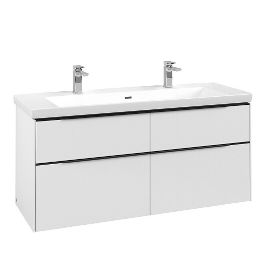 Villeroy & Boch  Subway 3.0 Servantskap m/4 skuffer 1272x576x478 mm Hvit Matt