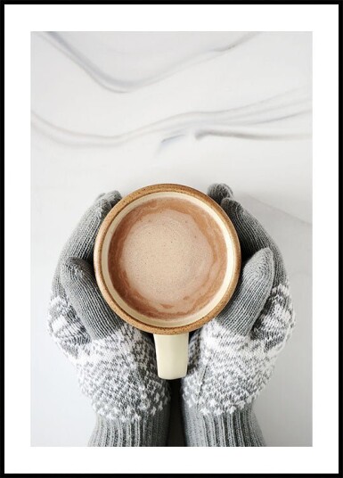 Cozy Mittens and Hot Chocolate Plakat Plakat / 100x150cm