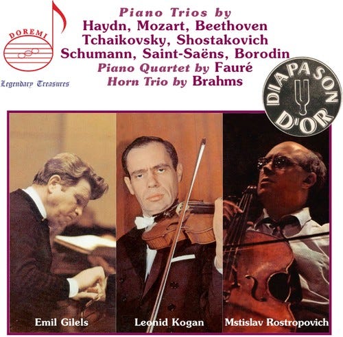 Mstislav Rostropovich, Dimitri Tziganoff, Emil Gilels, Leonid Kogan, Rudolf Barshai, Sergei Shirinsky, Yakov Shapiro Plays Piano Trios CD