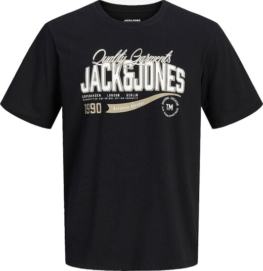 Jack & Jones   T skjorte Jjelogo Tee Ss O Neck Col Aw26 Sn 2 pack   Svart