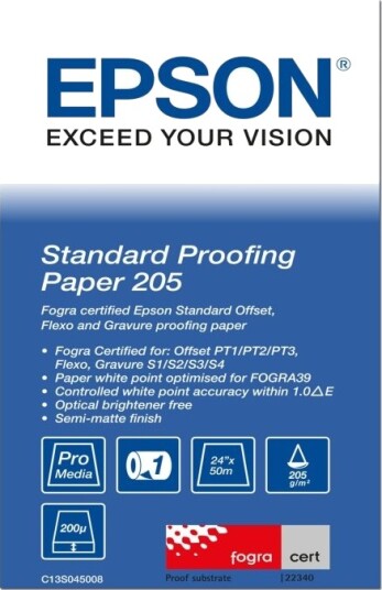 Epson Proofing Paper Standard - Rull A1 (61,0 Cm X 50 M) 1 Rull(Er) Rettepapir - For Surecolor Sc-P10000, P20000, P6000, P7000, P7500, P8000, P9000, P9500, T3200, T5200, T7200