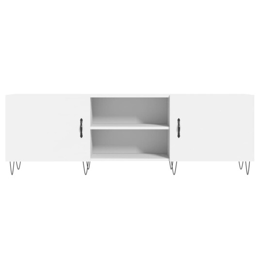 vidaXL TV-benk hvit 150x30x50 cm konstruert tre 8720845426972