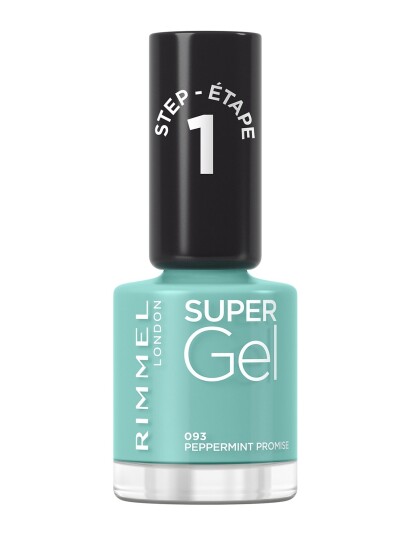 Rimmel Rimmel Super Gel Nail Polish 093 Peppermint Promise - Blue - 12 ML Rimmel Rimmel Super Gel Nail Polish 093 Peppermint Promise - Blue - 12 ML