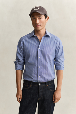 Gant Stripete stretchpoplinskjorte COLLEGE BLUE XXL Gant Stripete stretchpoplinskjorte COLLEGE BLUE XXL