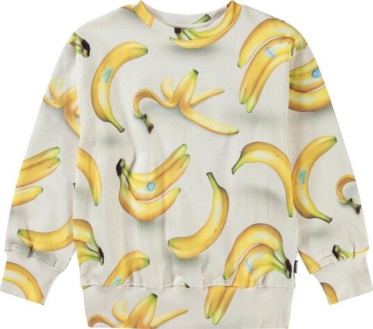 Molo Collegegenser Mattis Bananer Molo 4 år (104) Collegegenser Beige Gul