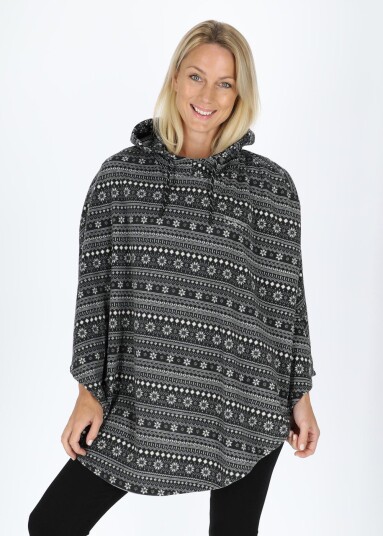 Swedemount Idre Poncho Ii W Black/White Onesize Fleecetrøyer