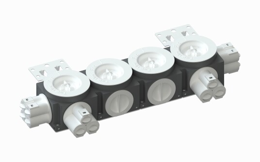 R-Line Veggboks 4x60-71mm 14 løps 16/20mm R-Line Veggboks 4x60-71mm 14 løps 16/20mm
