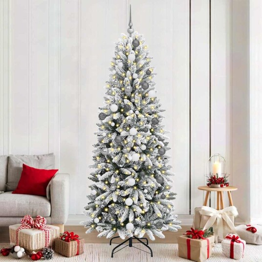 Kunstig juletre Hvit 78 x 78 x 210 cm PVC plast stål og PE