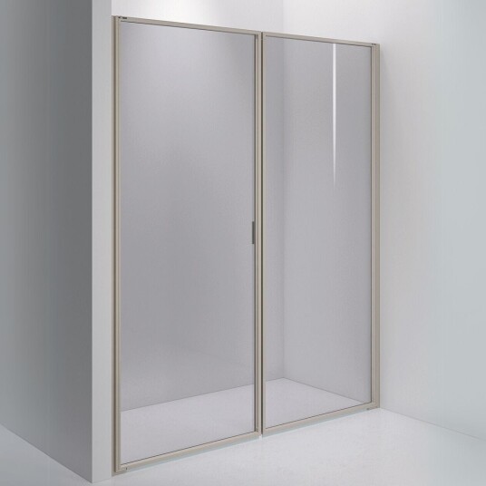 INR Iconic Nordic Rooms Dusjvegg Edge 3 Måltilpasset / Stone Grått Glass
