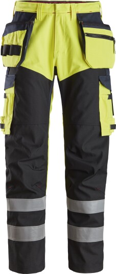 Snickers Workwear 6265 Arbeidsbukse varsel, gul/marineblå 50, Klær