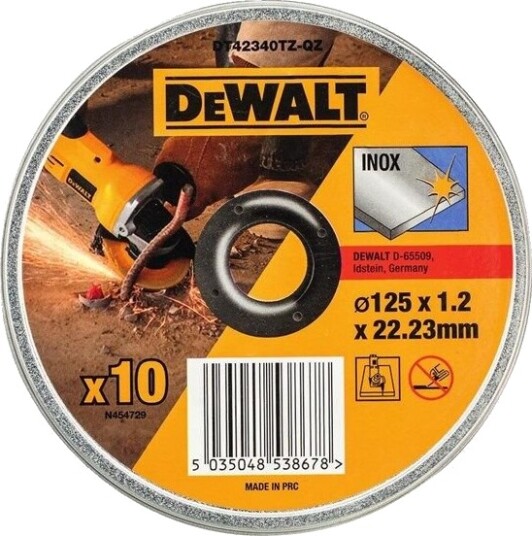 Dewalt 125mm Kappeskive for Metall 10-pack - Slipeskiver med 1.2mm Bladbredde Dewalt 125mm Kappeskive for Metall 10-pack - Slipeskiver med 1.2mm Bladbredde