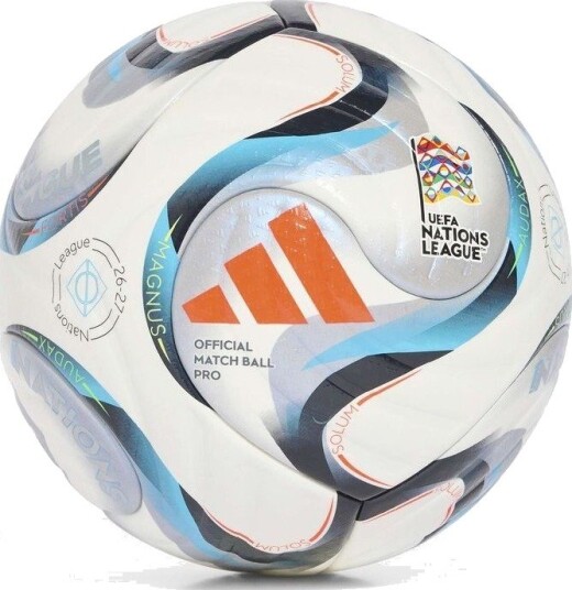 adidas Fotball Pro UEFA Nations League 2026/27 Navy/Grønn/Sølv Metallisk Str. 5