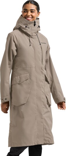 Didriksons Women"s Louise Parka Long Ash Brown 46