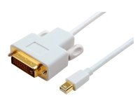 MicroConnect Mini DisplayPort til DVI-D Kabel 2 m Hvit