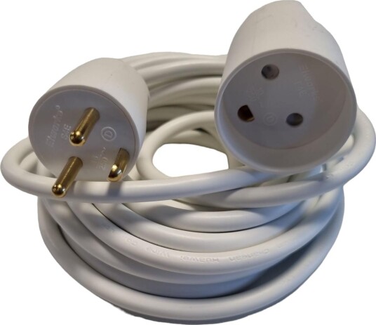 MERCODAN DK extension cord, white, 5.0