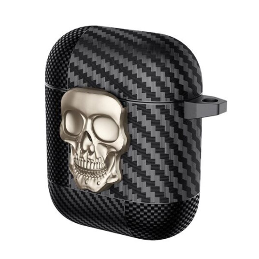 Silikonetui for AirPods 1/2   Skull Gold