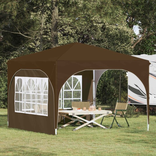 vidaXL Pop up Festtelt 290 x 290 x 245 cm Gråbrun