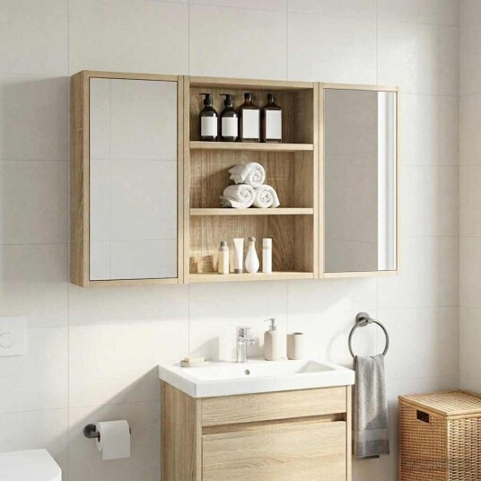  Baderom veggskap Sonoma eik 40 x 10 x 50 cm Konstruert tre