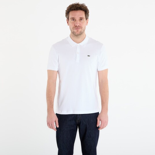 T skjorte LACOSTE Short Sleeved Ribbed Collar Shirt White 4 T skjorte LACOSTE Short Sleeved Ribbed Collar Shirt White 4