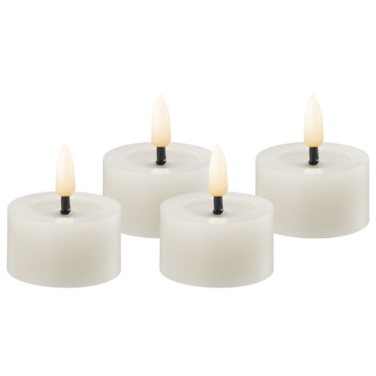 Edelweiss LED telys 4,5x2,5 cm 4 stk ivory Edelweiss LED telys 4,5x2,5 cm 4 stk ivory