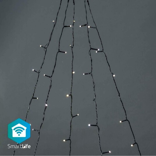 SmartLife Julelys | Tre | Wi Fi | Varm Hvit | 200 LED's | 20.0 m | 5 x 4 m | Android™ / IOS
