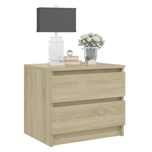 vidaXL Nattbord sonoma eik 50x39x43,5 cm sponplate