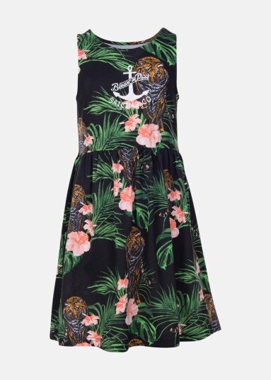 Jungle Dress Jr Black Tiger 90  Strandklær