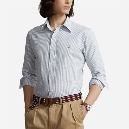 Ralph Lauren Custom Fit Oxford Shirt - Blue/white Ralph Lauren Custom Fit Oxford Shirt - Blue/white