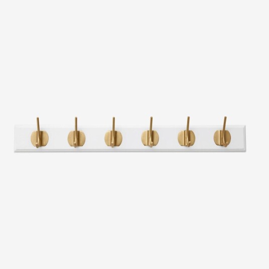 Nordal EDGY knaggerekke i tre med 6 bronse knagger 40800