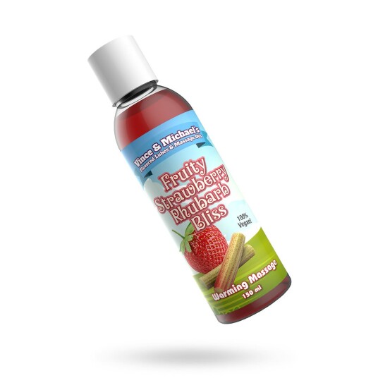FLAVORED MASSAGE OIL - FRUITY STRAWBERRY RHUBARB BLISS FLAVORED MASSAGE OIL - FRUITY STRAWBERRY RHUBARB BLISS