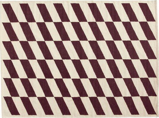 HAY Shift Kelim gulvteppe 170x240 cm Burgundy