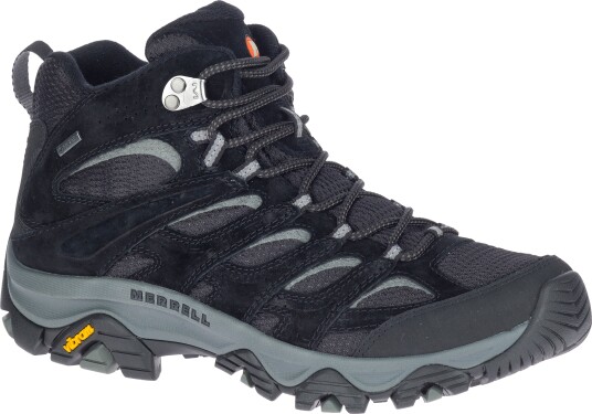 Merrell Men"s Moab 3 Mid Gore Tex Black/Grey 44
