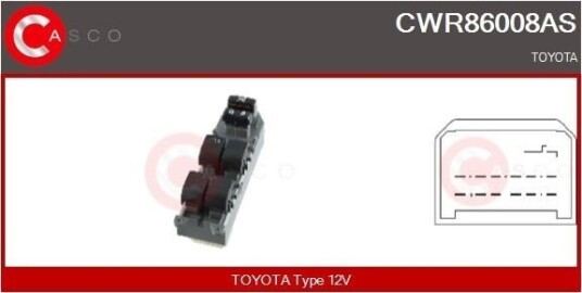 Bryter vindusheis CASCO CWR86008AS