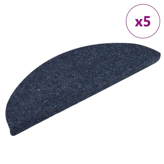 vidaXL Selvklebende trappematter 5 stk blå 56x17x3 cm nålestempel