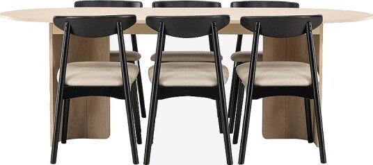 Venture Home Bord Tyresö med stol Ven Beige Venture Home Bord Tyresö med stol Ven Beige
