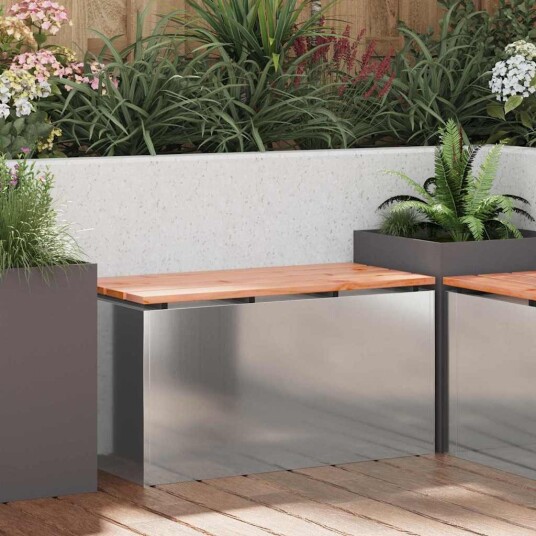 vidaXL Hagebenk sølv 80 x 40 x 43 cm Galvanisert stål
