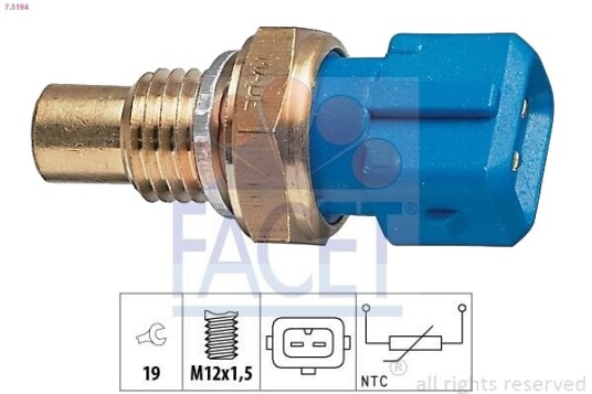 Sensor, motortemperatur FACET 7.3194