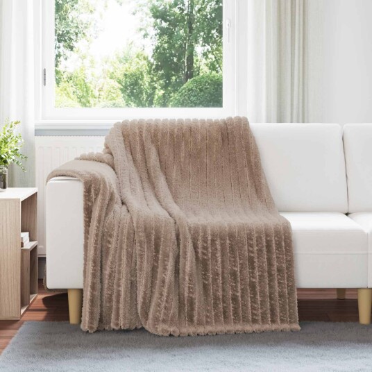 vidaXL Kastepledd 6 pcs Kamel 200 x 150 cm Fleece