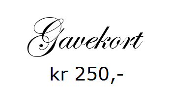 Gavekort pålydende kr 250 Gavekort pålydende kr 250