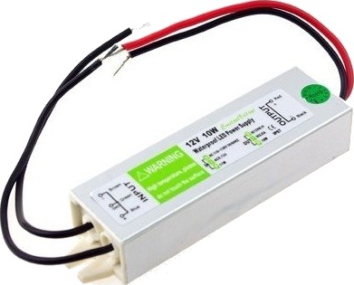 10W / 12V DC strømforsyning 0.8A IP67 vanntett 10W / 12V DC strømforsyning 0.8A IP67 vanntett