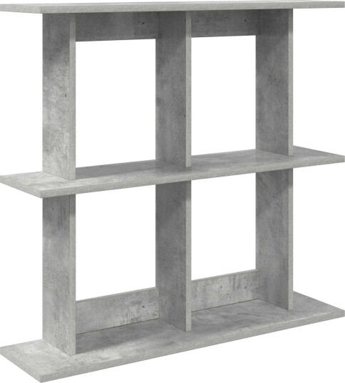 vidaXL Vegghylle Veggmontert Betonggrå 80 x 20 x 75 cm Konstruert tre
