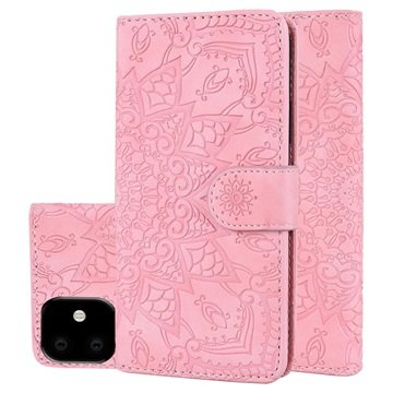 Mandala Series iPhone 11 Lommebok-deksel Rosa