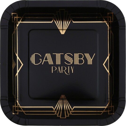 Santex Papptallerken Gatsby Noir 10-pakning 8742 0-11