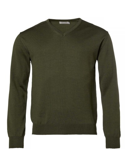 Chevalier Aston V Neck Merino Pullover Men Dark Green L