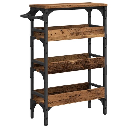 vidaXL Kjøkkenvogn Gamle tre 53 x 20 x 76 cm Konstruert tre