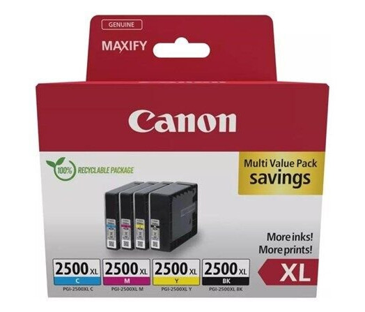 Canon PGI 2500XL BK/C/M/Y Multipack - Blekkpatron Blå Canon PGI 2500XL BK/C/M/Y Multipack - Blekkpatron Blå