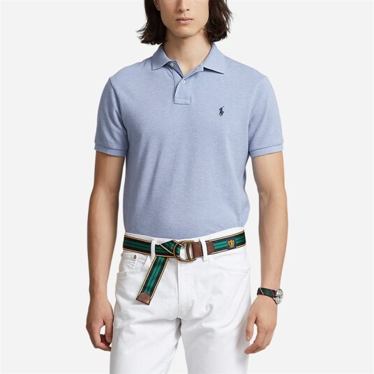 Polo Ralph Lauren Custom Slim Fit Polo Isle Heather Polo Ralph Lauren Custom Slim Fit Polo Isle Heather