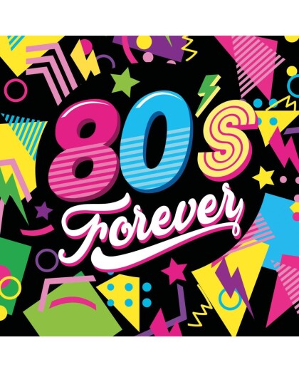 Fiestas Guirca 12 stk Servietter 33x33 cm 80s Forever 31129