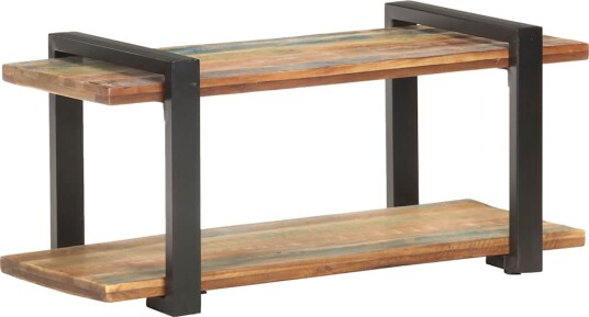 vidaXL TV-benk 90x40x40 cm gjenvunnet heltre